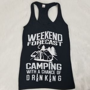 Camping Drinking Summer Tank Top Sz Small